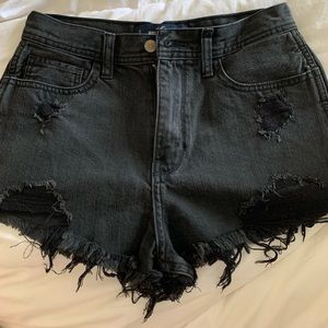 frayed hollister jean shorts